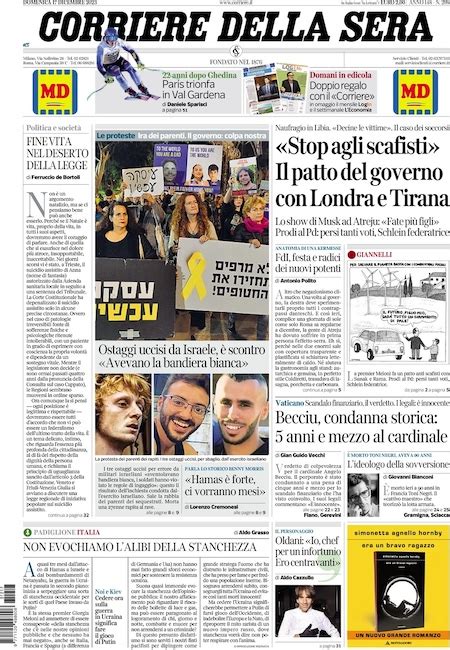 Le Prime Pagine Di Domenica Dicembre Il Post