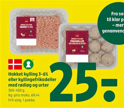 Hakket kylling 3 6 eller kyllingefrikadeller med rødløg og urter