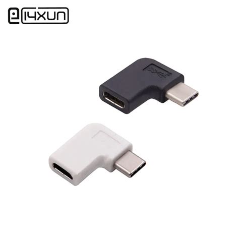 1pcs Usb 3 1 Type C Male To Female Plug Jack Standard Type C 90 Degrees Connector Adapter Usb