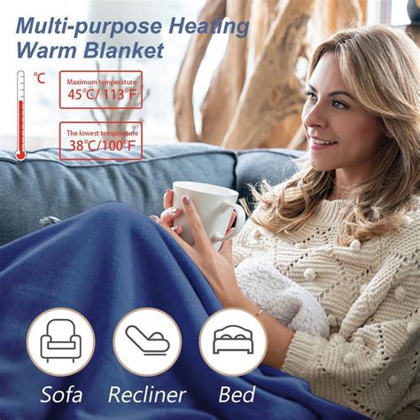 Electric Heated Blanket Warm Throw Poncho Wrap Blanket Usb Heated Shawl