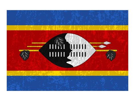 Premium Vector Eswatini Grunge Flag Official Colors And Proportion