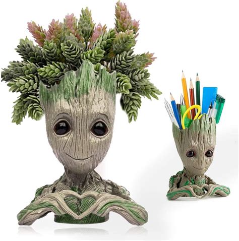 Udream Groot Plant Pot Flowerpot Cartoon Flowerpot Figures Cute Model 6