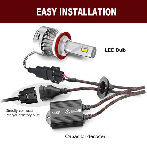 Automotive FMS H11 H9 H8 Car LED Headlight Bulb Canbus Error Free LED