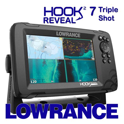 Lowrance Hook Reveal 7 Tripleshot Chartplotter With Chirp Sidescan Downscan And Australian Maps