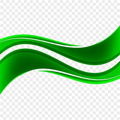 HD Vector Wave Abstract Green Lines PNG Citypng