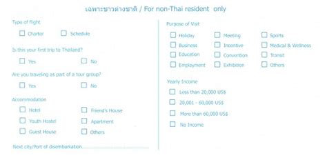 Thailand Arrival Card – Thai Immigration Form 2020 | THAI.LT