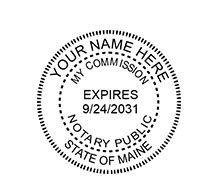 Maine Notary Seal With Date Ships Next Day Free Shipping