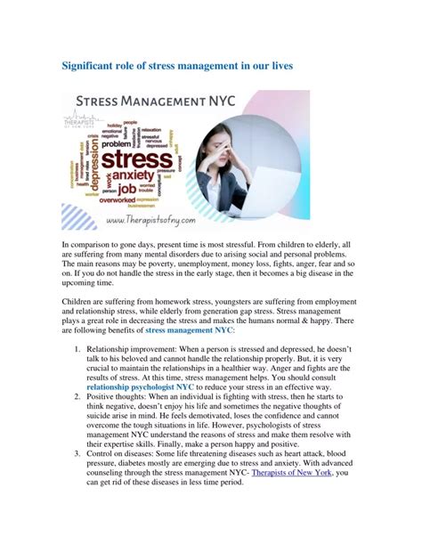 PPT Significant Role Of Stress Management In Our Lives PowerPoint