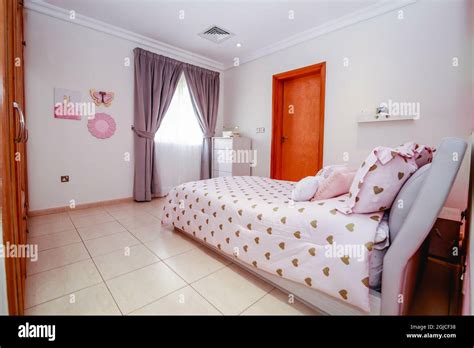 Comfortable Bed In The Modern Children Room In Doha Qatar Stock Photo