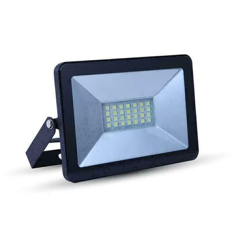 W Led Floodlight Super Slim I Series Cold White K Black Body Ip