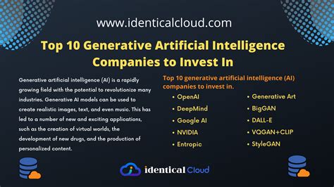 Top Generative Artificial Intelligence Companies To Invest In