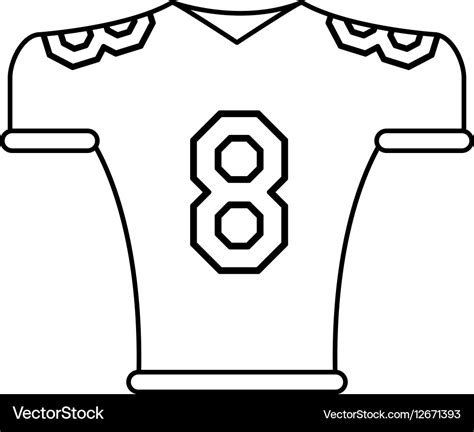 Blank American Football Jersey Template