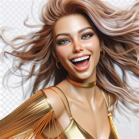 Premium Psd A Woman With A Yellow Dress On And A Yellow Dress That