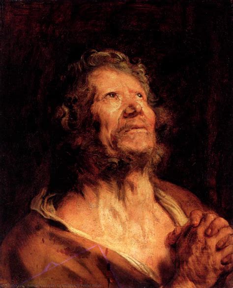 油畫 Apostle With Folded Hands 1620 通过 Anthony Van Dyck 1599 1641