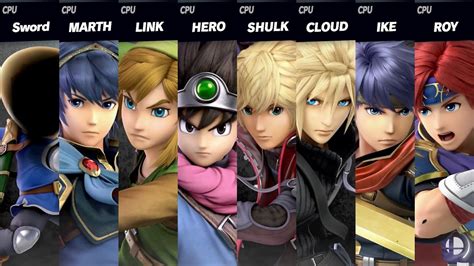 Super Smash Bros Ultimate Swordsmen Battle Youtube