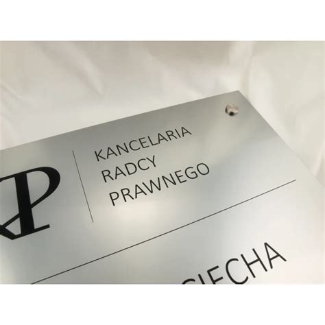 Szyld Kancelaria Radcy Prawnego Srebrny Sz Wym X Mm