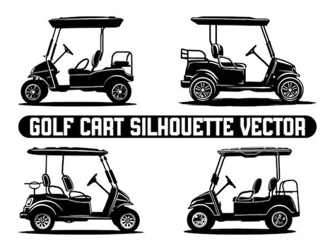 Golf Cart Silhouette Club Car Golf Cart Silhouette Vehicle Vector