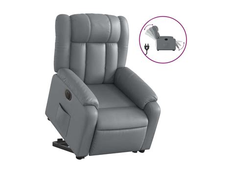 Fauteuil Inclinable Lectrique Gris Similicuir Reo