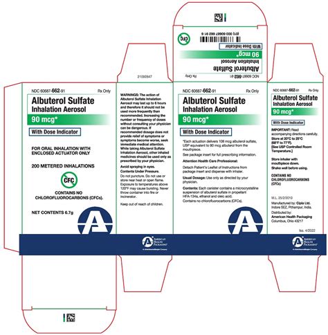 Dailymed Albuterol Sulfate Inhalant