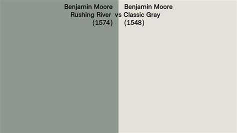 Benjamin Moore Rushing River Vs Classic Gray Side By Side Comparison