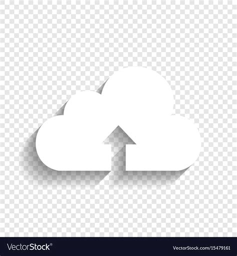 Cloud technology sign white icon Royalty Free Vector Image