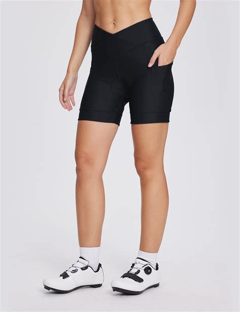 Baleaf Womens Upf50 4d Padded Stretchy Crossover Cycling Shorts