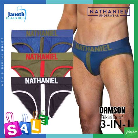 Natasha Nathaniel Men S Pieces Bikini Brief Plain Prints Shopee