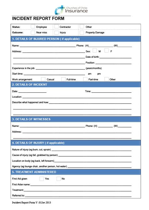 Incident Report Form Template Qld 4 TEMPLATES EXAMPLE TEMPLATES