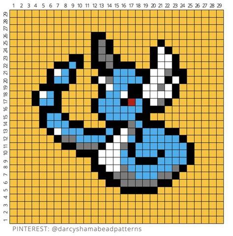 Dragonair Pattern 29x29 In 2023 Pixel Art Pokemon Pixel Art