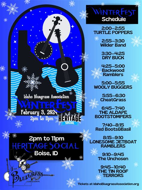 Idaho Bluegrass Winterfest Idaho Bluegrass Association