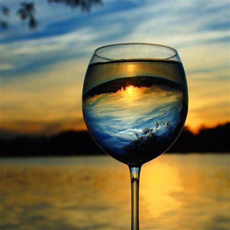 Wine Glass Reflection Wine Pinterest