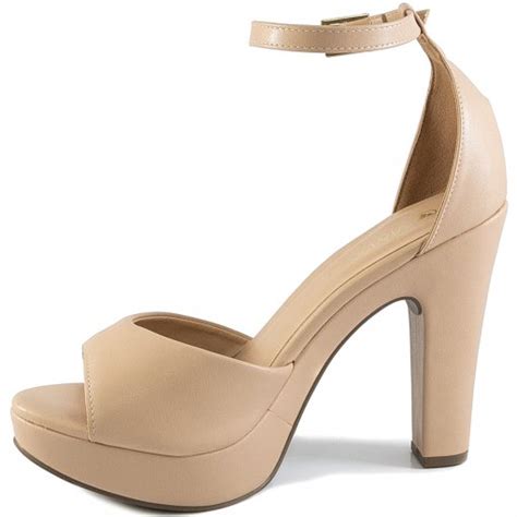 Sandália Feminina Meia Pata Verão Via Uno 311004 Nude Sapato Show