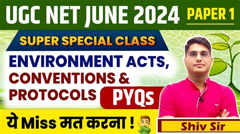 Environment Act Conventions Protocols Ugc Net Exam Ugc Net