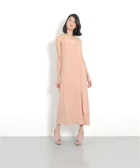 Theia Slit Maxi Nude Pink ShopperBoard