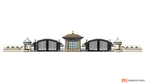 Classic Entrance Gate Sketchup Model 100