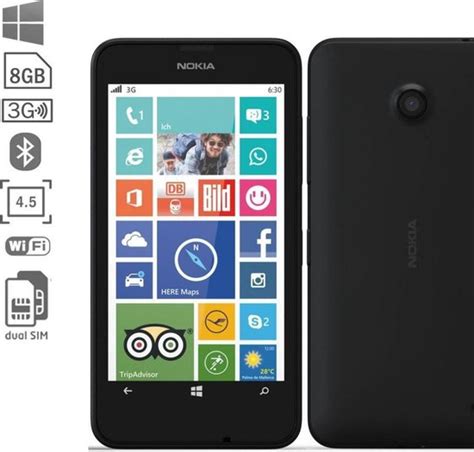 Nokia Lumia 630 Dual Sim Zwart Bol