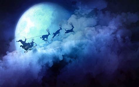 Download Christmas Desktop Santa Sleigh Wallpaper