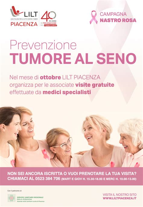 Campagna Nastro Rosa Visite Senologiche Lilt Piacenza