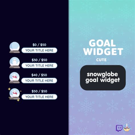 F U Christmas Goal Widget Snowglobe Goal Cute Streamelements L Widgets