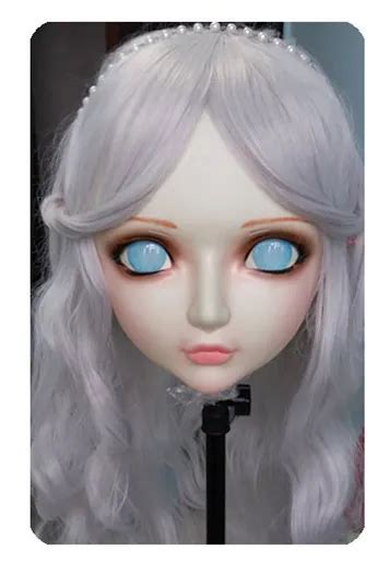 Dm032 Womengirl Sweet Resin Half Head Kigurumi Bjd Mask Cosplay Japanese Anime Lifelike