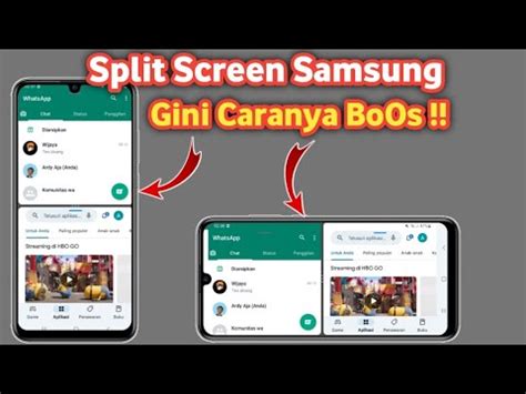 Cara Membagi Layar Menjadi 2 Di Hp Samsung Split Layar Samsung YouTube