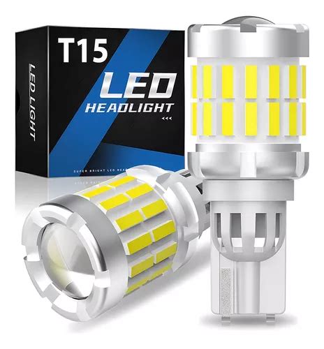 2 Foco De Pellizco Led T15 W16w T16 921 Canbus Para Reversa Meses Sin