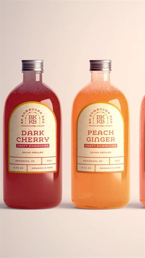 Kombucha Label Design Packaging Branding Bk Kombucha Bar Artofit