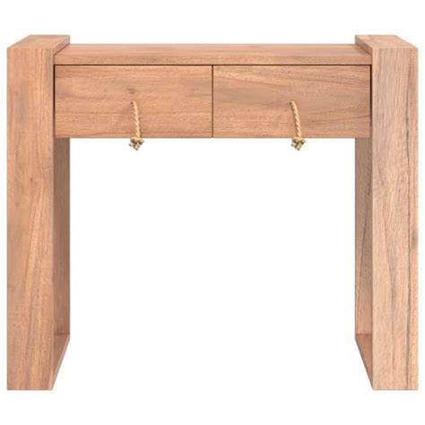 ZERODIS Table Console 90x35x75 Cm Bois De Teck Solide XO066 Cdiscount