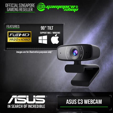 ASUS C3 Full HD 1080P/30fps Webcam (Mac/Windows Support) (2Y) - GamePro ...