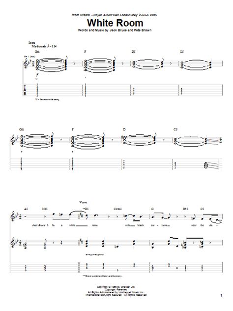 White Room Guitar Chords