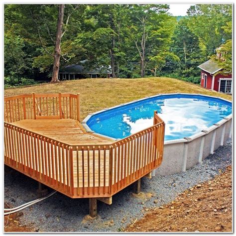 30 Backyard Above Ground Pool Deck Ideas