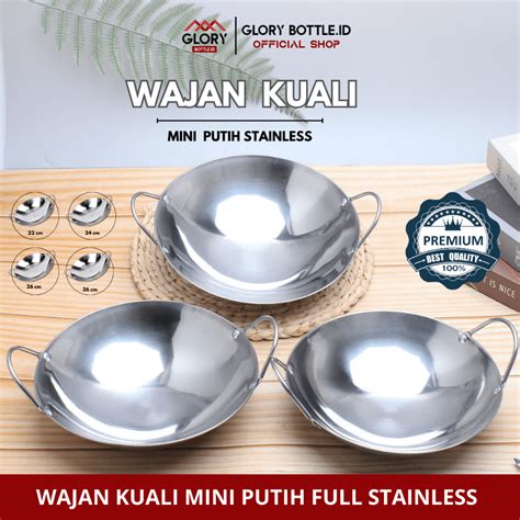 Jual Gb A Wajan Kuali Mini Putih Stainless Uk Cm Cm Cm