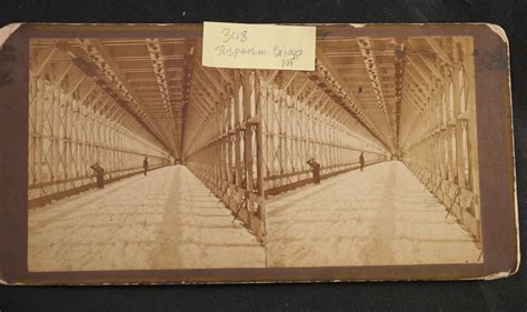 Niagara Falls Interior Of Suspension Bridge Interior Stereoview Bl