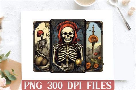 Skeleton Funny Tarot Clipart Sublimation Graphic By Design Store